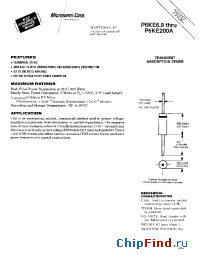 Datasheet P6KE110A manufacturer Microsemi