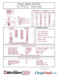 Datasheet R25140 manufacturer Microsemi