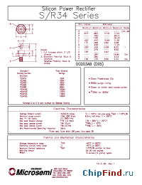 Datasheet R34100 manufacturer Microsemi