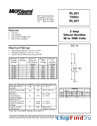 Datasheet RL201-07 manufacturer Microsemi