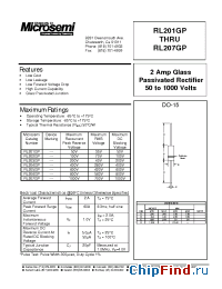 Datasheet RL201GP-07GP manufacturer Microsemi