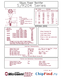 Datasheet S204201N1125A manufacturer Microsemi