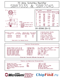 Datasheet SBR7035 manufacturer Microsemi