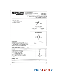 Datasheet SD1331-03 manufacturer Microsemi