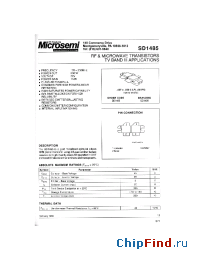 Datasheet SD1485 manufacturer Microsemi