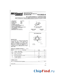 Datasheet TCC2023-6 manufacturer Microsemi