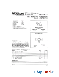 Datasheet TCC20L15 manufacturer Microsemi