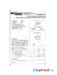 Datasheet TCC2223-18 manufacturer Microsemi