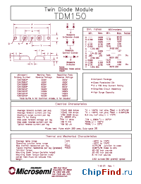 Datasheet TDM15014 manufacturer Microsemi