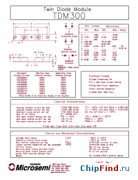 Datasheet TDM30016 manufacturer Microsemi