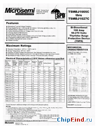 Datasheet TSMBJ1006C manufacturer Microsemi