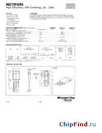 Datasheet UES4505C manufacturer Microsemi
