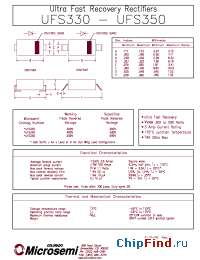 Datasheet UFS350G manufacturer Microsemi