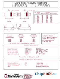 Datasheet UFS550J manufacturer Microsemi