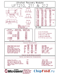 Datasheet UFT21150 manufacturer Microsemi