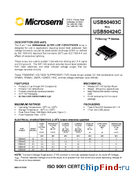 Datasheet USB50424C manufacturer Microsemi