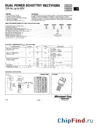 Datasheet USD645C manufacturer Microsemi