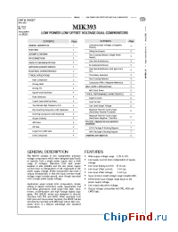 Datasheet MIK393M manufacturer Микрон