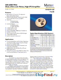 Datasheet CDQ0303-QS-0G00 производства Mimix