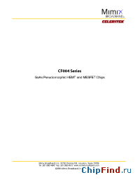 Datasheet CF004-02 manufacturer Mimix