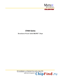 Datasheet CF010-01 производства Mimix