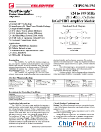 Datasheet CHP0230 manufacturer Mimix
