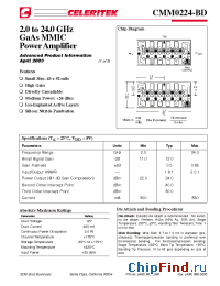 Datasheet CMM0224-BD manufacturer Mimix