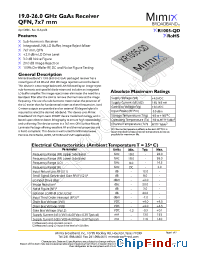 Datasheet XR1005-QD-0N0T manufacturer Mimix