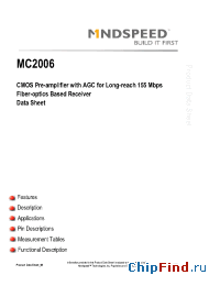Datasheet MC2006DIE manufacturer Mindspeed