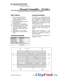 Datasheet MC2045-2DIEWP manufacturer Mindspeed