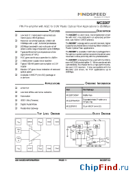 Datasheet MC2207M10 manufacturer Mindspeed