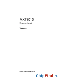Datasheet MXT3010 manufacturer Mindspeed