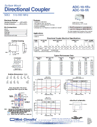 Datasheet ADC-10-1R+ manufacturer Mini-Circuits