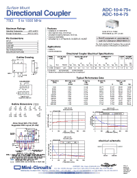 Datasheet ADC-10-4-75+ manufacturer Mini-Circuits