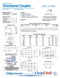Datasheet ADC-12-7550+ manufacturer Mini-Circuits