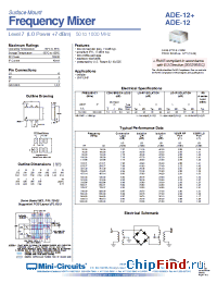 Datasheet ADE-12+ manufacturer Mini-Circuits