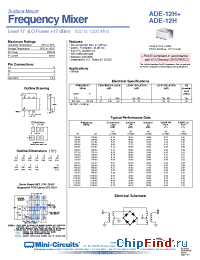 Datasheet ADE-12H+ manufacturer Mini-Circuits