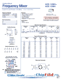 Datasheet ADE-12MH+ manufacturer Mini-Circuits