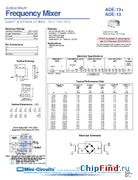 Datasheet ADE-13+ manufacturer Mini-Circuits
