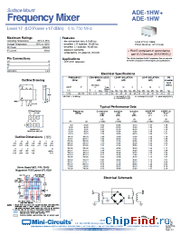 Datasheet ADE-1HW+ manufacturer Mini-Circuits