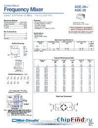 Datasheet ADE-20+ manufacturer Mini-Circuits