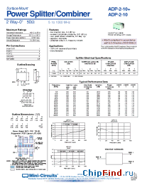Datasheet ADP-2-10+ manufacturer Mini-Circuits