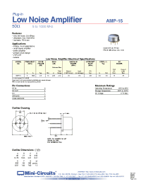Datasheet AMP-15 manufacturer Mini-Circuits