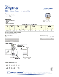 Datasheet AMP-2000 manufacturer Mini-Circuits