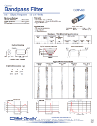 Datasheet BBP-60 manufacturer Mini-Circuits