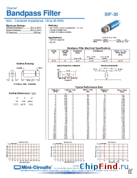 Datasheet BIF-21.4 manufacturer Mini-Circuits