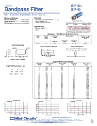 Datasheet BIF-60+ manufacturer Mini-Circuits