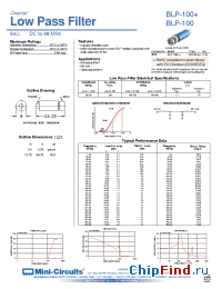 Datasheet BLP-100+ manufacturer Mini-Circuits