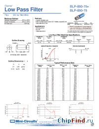 Datasheet BLP-850-75 производства Mini-Circuits