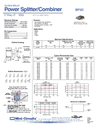 Datasheet BP2C manufacturer Mini-Circuits